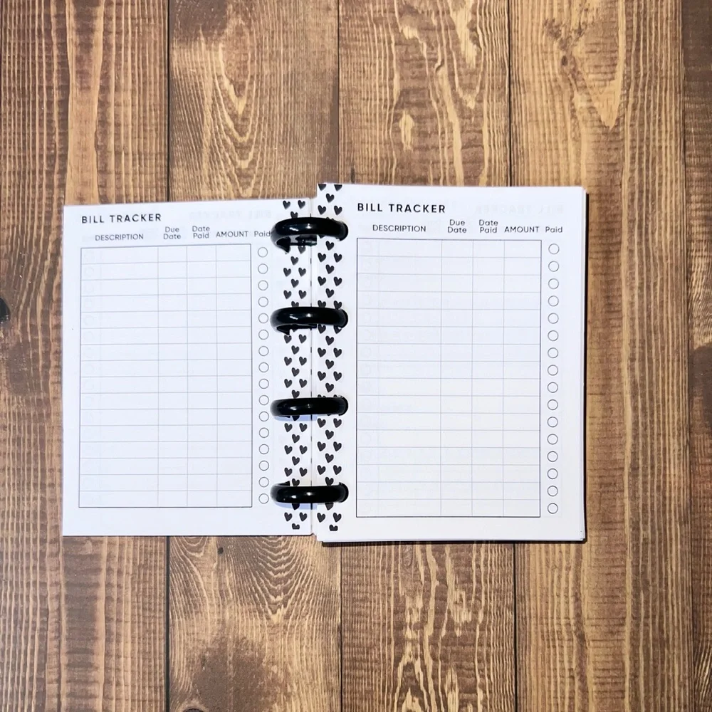 Micro planner size inserts 6 months undated